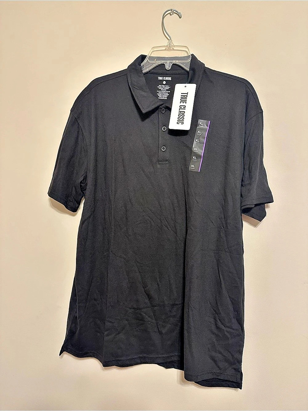 True Classic Polo Men's Black Polo Shirt XL